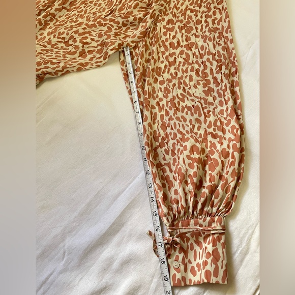 Reiss leopard print long sleeve button front blouse - Picture 12 of 12